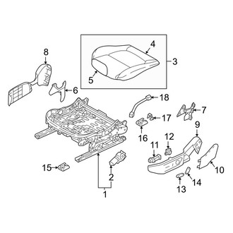 Mazda OE - Seats & Tracks - Driver Seat Components (Mexico Built, Seat Cushion), (Preferred / Select Sport Sedan)