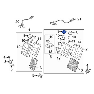 Mazda OE - Rear Center Headrest