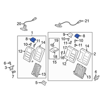 Mazda OE - Rear Outer Headrest
