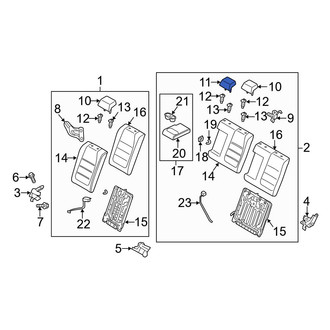 Mazda OE - Rear Center Headrest