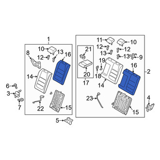 Mazda OE - Front Right Seat Back Cushion Cover