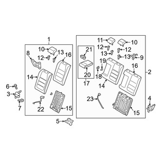 Mazda OE - Seats & Tracks - Rear Seat Components (Seat Back), (2.5 Carbon Turbo / 2.5 S / 2.5 Turbo Premium Plus Hatchback)