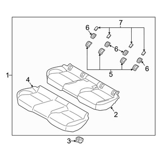 Mazda OE - Seats & Tracks - Rear Seat Components (Seat Cushion), (2.5 Carbon Turbo / 2.5 S / 2.5 Turbo Premium Plus Hatchback)