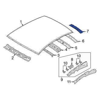 Mazda OE - Rear Roof Header Panel