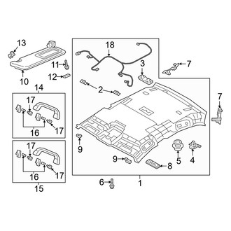 Mazda OE - Roof - Interior Trim (Mexico Built, W/O Sunroof), (Base Sedan)