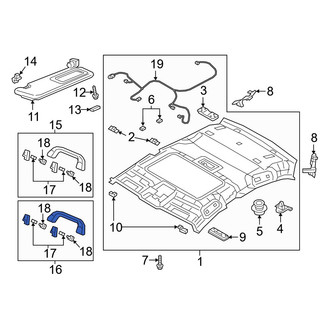 Mazda OE - Rear Left Interior Grab Bar