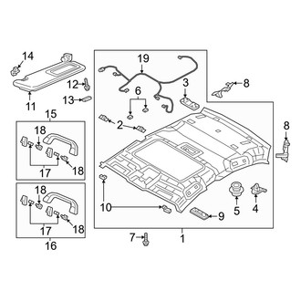 Mazda OE - Roof - Interior Trim (Mexico Built, With Sunroof), (Preferred / Premium Sedan)