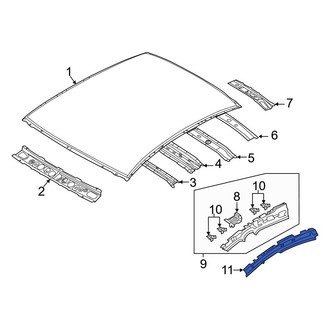 Mazda OE - Left Roof Side Rail Reinforcement