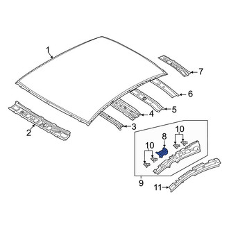 Mazda OE - Left Roof Side Rail Bracket