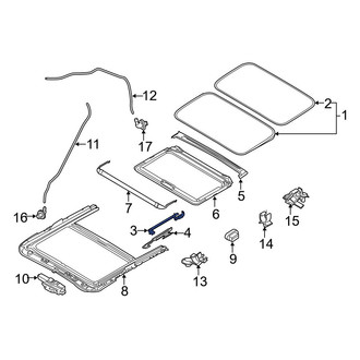Mazda OE - Left Sunroof Guide Jaw