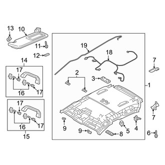 Mazda OE - Roof - Interior Trim (W/O Sunroof), (Base Hatchback)