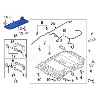 Mazda OE - Left Sun Visor
