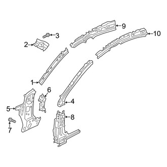 Mazda OE - Pillars, Rocker & Floor - Hinge Pillar (Japan Built), (Base / Preferred / Premium / Select Sedan)