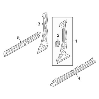 Mazda OE - Pillars, Rocker & Floor - Center Pillar & Rocker (Japan Built), (Base / Preferred / Premium / Select Sedan)