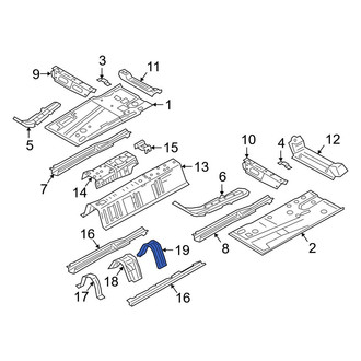 Mazda OE - Center Rear Floor Pan Reinforcement