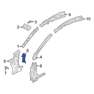 Mazda OE - Left Body A-Pillar Reinforcement Plate