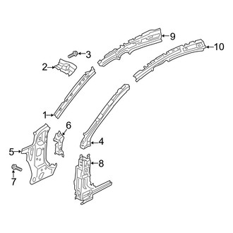 Mazda OE - Pillars, Rocker & Floor - Hinge Pillar (Mexico Built), (Base / Preferred / Premium / Select Sedan)