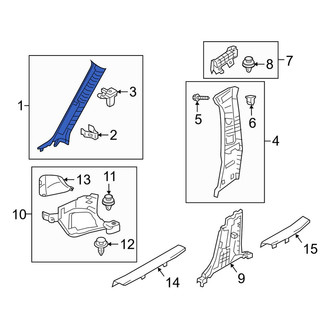 Mazda OE - Left Body A-Pillar Trim Panel