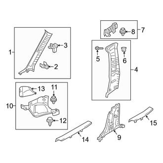 Mazda OE - Pillars, Rocker & Floor - Interior Trim (Mexico Built), (2.5 Carbon Turbo / 2.5 Turbo Premium Plus Sedan)