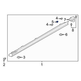 Mazda OE - Rear Rocker Panel Molding Clip