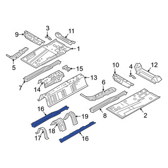 Mazda OE - Center Left Floor Pan Reinforcement