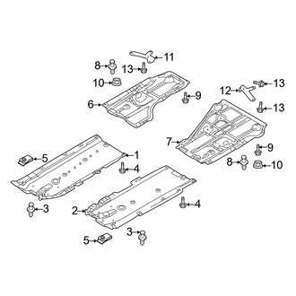Mazda OE - Pillars, Rocker & Floor - Under Cover & Splash Shields (Base / Preferred / Premium Hatchback)