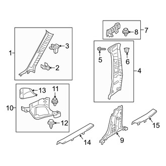 Mazda OE - Pillars, Rocker & Floor - Interior Trim (Base / Preferred / Premium Hatchback)