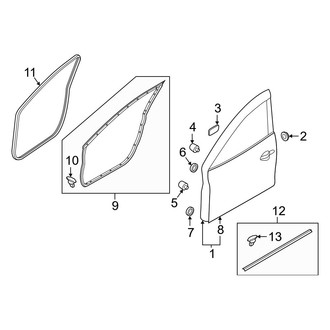 Mazda OE - Front Door - Door & Components (Japan Built), (Base / Preferred / Premium / Select Sedan)