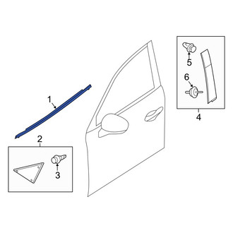 Mazda OE - Front Right Door Belt Molding