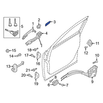 Mazda OE - Right Exterior Door Handle Cover Gasket