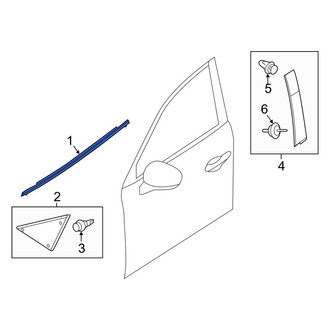 Mazda OE - Front Left Door Belt Molding