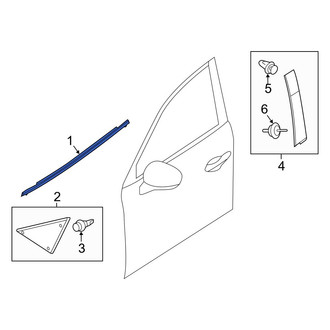 Mazda OE - Front Right Door Belt Molding
