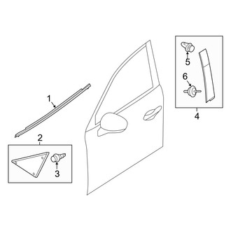 Mazda OE - Front Door - Exterior Trim (Hatchback)