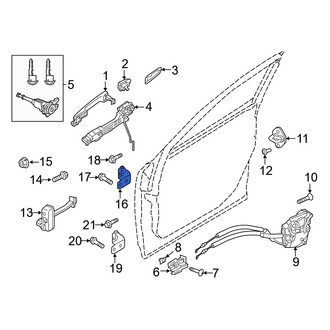 Mazda OE - Front Left Upper Door Hinge
