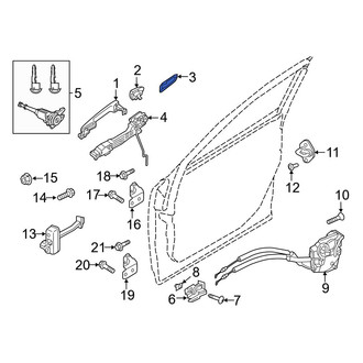 Mazda OE - Right Exterior Door Handle Cover Gasket