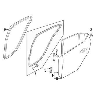 Mazda OE - Rear Door - Door & Components (Japan Built), (Base / Preferred / Premium / Select Sedan)