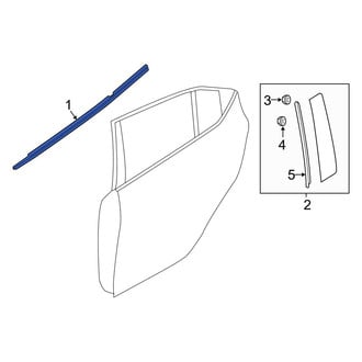 Mazda OE - Rear Left Door Belt Molding