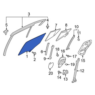 Mazda OE - Front Right Door Glass