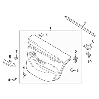 Mazda OE - Rear Door - Interior Trim (Mexico Built), (Sedan)