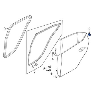 Mazda OE - Rear Door Interior Trim Panel Grommet