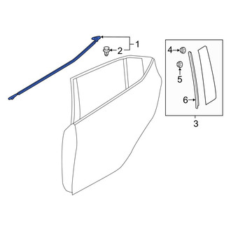 Mazda OE - Rear Left Door Belt Molding