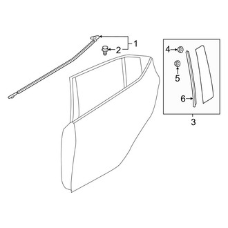 Mazda OE - Rear Door - Exterior Trim (Hatchback)
