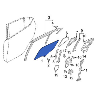 Mazda OE - Front Right Door Glass