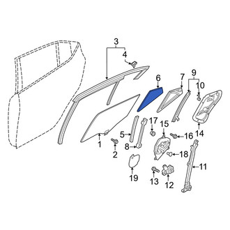 Mazda OE - Rear Left Vent Window Assembly