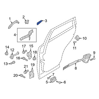 Mazda OE - Right Exterior Door Handle Cover Gasket