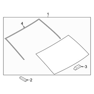 Mazda OE - Back Glass - Glass (Base / Preferred / Premium / Select Sedan)