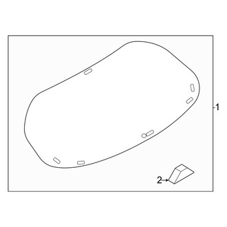 Mazda OE - Back Glass - Glass (Base / Preferred / Premium Hatchback)