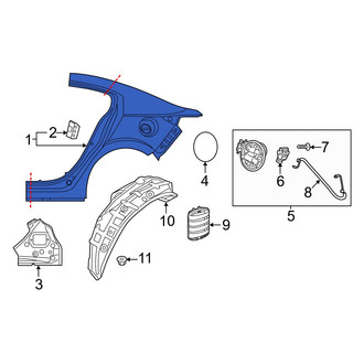 Mazda OE - Rear Right Outer Quarter Panel
