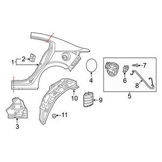 Mazda OE - Quarter Panel & Components (Japan Built), (Base Sedan)