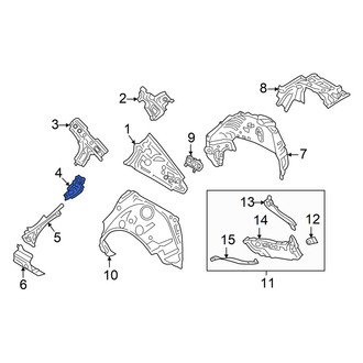 Mazda OE - Left Upper Body C-Pillar Reinforcement